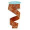 RG Ribbon 1.5" - 2.5" Glitter Filigree Scroll Wired Ribbon Autumn Orange, Gold for Bows, Wreaths, and Decorations
